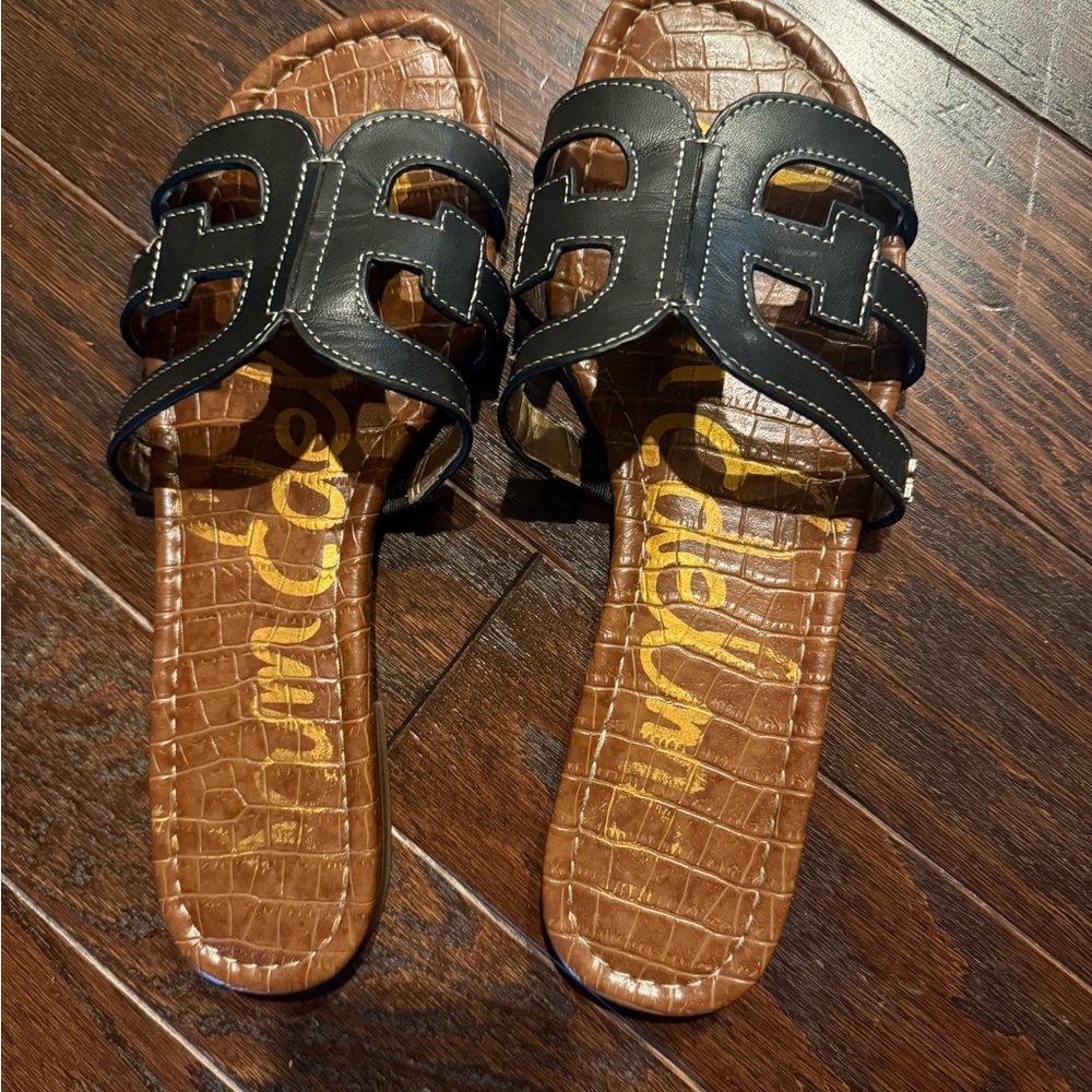 Elegant Black and Brown Sandals